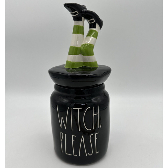 Ray Dunn Witch Please Canister Halloween - Picture 1 of 4